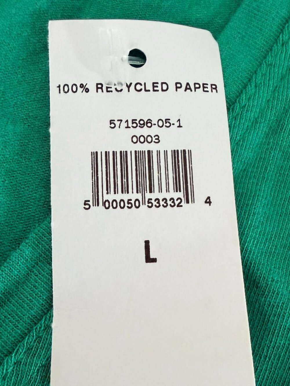 NWT Banana Republic Timeless V-Neck T-Shirt Jade Green Large #A2436 - Picture 7 of 8